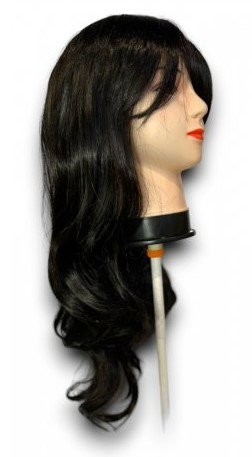 Visokokakovostna ženska lasulja - črna 60 cm